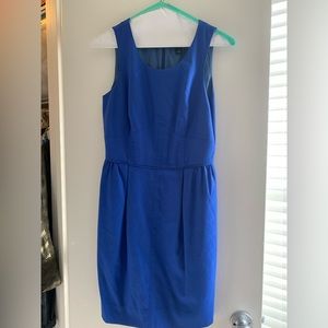 J. Crew Blue Wool Dress Size 0 Petite